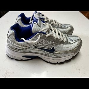 Nike Initiator 394053-051 Silver Blue Running Shoes Lace Up Women's Size 7.5